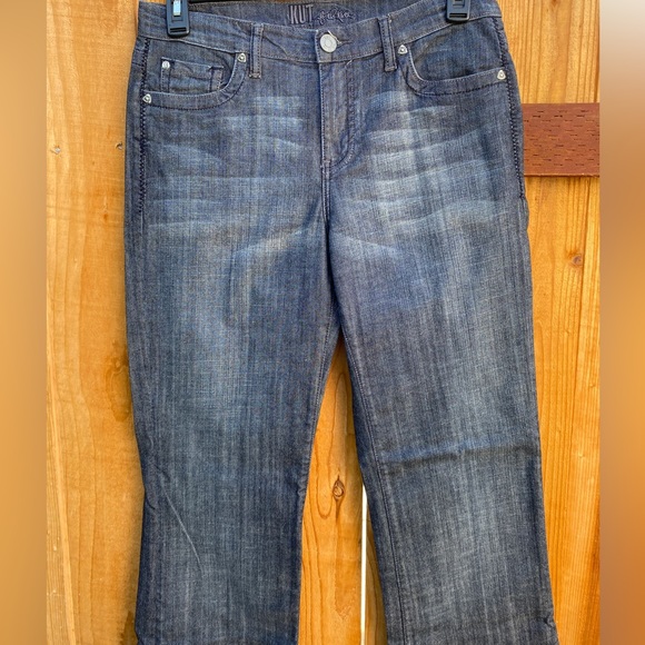 Kut From The Kloth Bootcut Flap Pocket Whisker Fades, Womens Jeans Size 10 - Picture 3 of 4